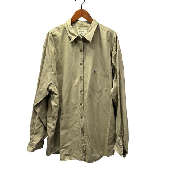 Vintage Eddie Bauer Men’s Bug & Tall Canvas Shirt sz XXXL-Tall 3XL-T #H980 - Picture 7 of 8